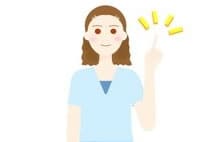 ポイントを示す女性
